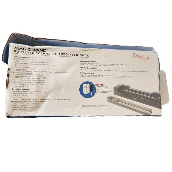 Vupoint Magic Wand Handheld Scanner PDSDK-ST470PU-VP w/Auto Feed Dock - Picture 8 of 11